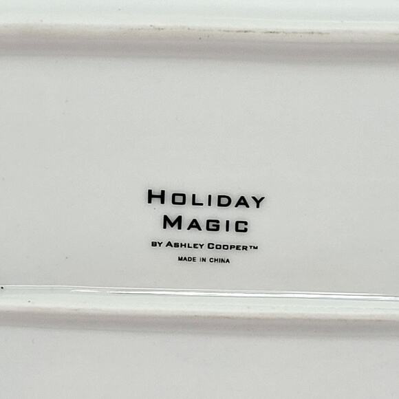 Christmas Santa Reindeer Snowman Snack Platter Tray Ashley Cooper Holiday Magic - Picture 4 of 10